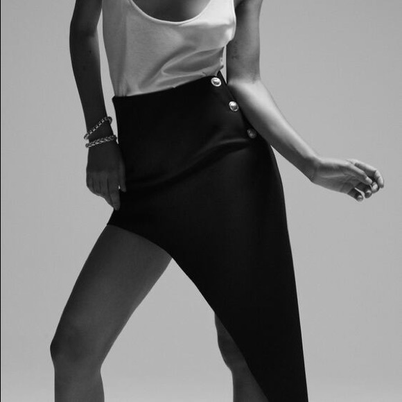 Zara Asymmetric Skirt with Buttons S - Picture 1 of 10